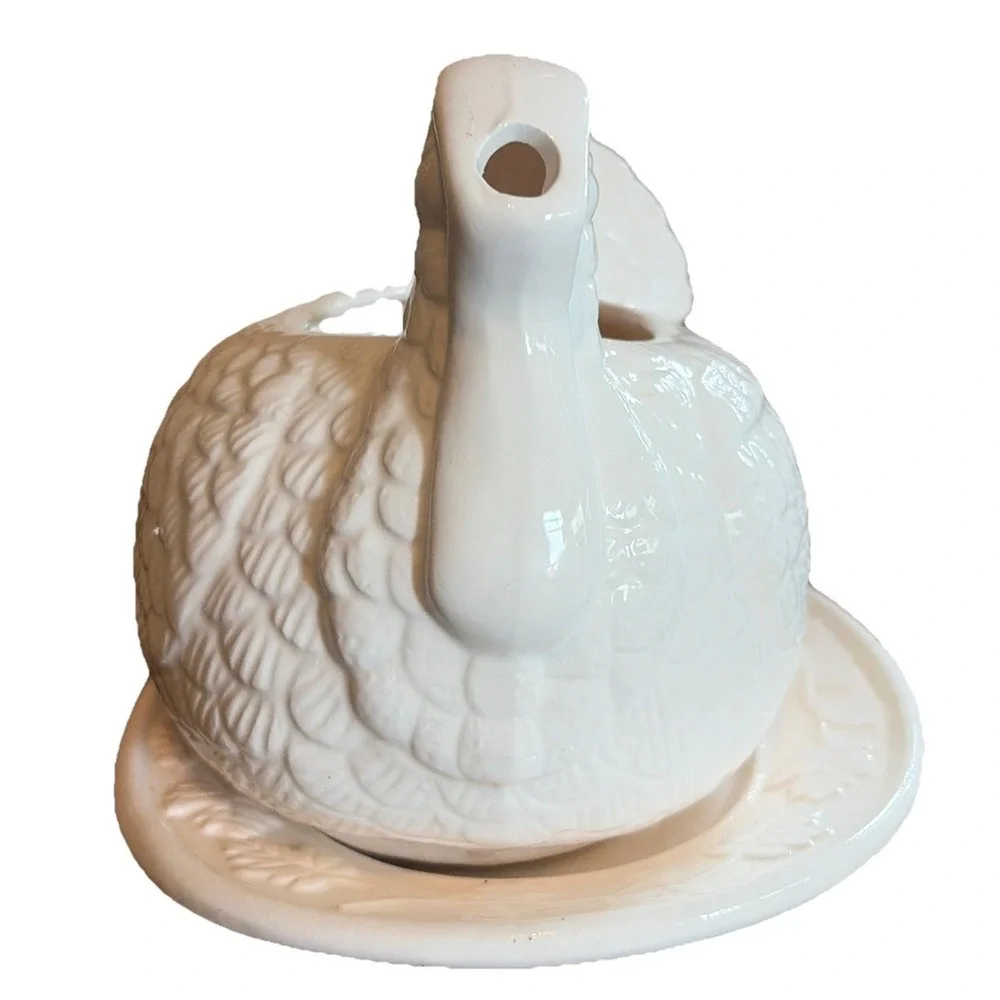 Vintage HIMARK 1Qt. Turkey Gravy Boat‎ Server w/ Drip Plate Chesapeake Porcelain